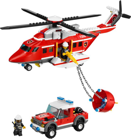 Box art for LEGO City Fire Helicopter 7206-1
