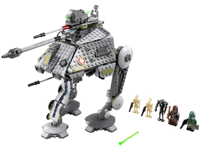 LEGO Star Wars AT-AT Walker set with figures on a white background