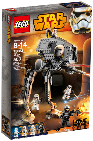 LEGO Star Wars AT-AT set packaging with stormtroopers and LEGO logo.
