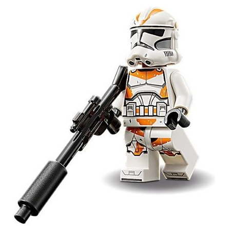 This LEGO minifigure is called, Clone Trooper, 212th Attack Battalion (Phase 2), White Arms *Never assembled, including blaster. It's minifig ID is sw1235.