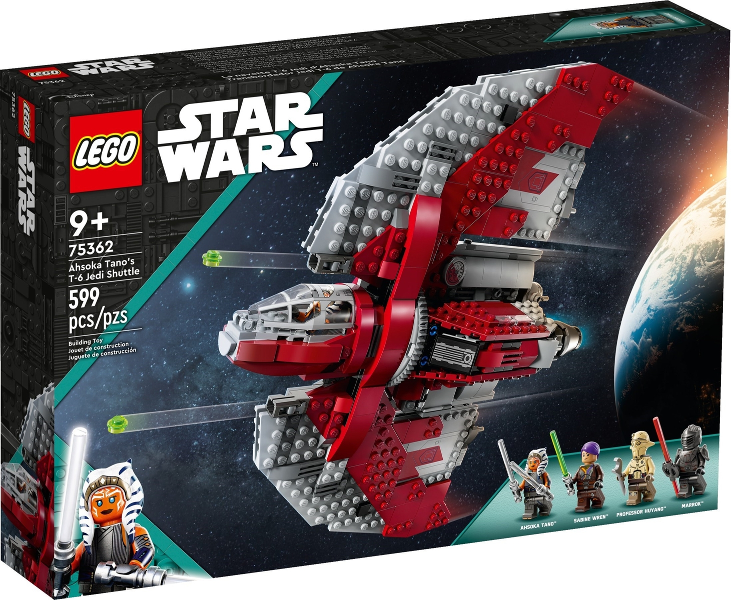 Box art for LEGO Star Wars Ahsoka Tano's T-6 Jedi Shuttle 75362