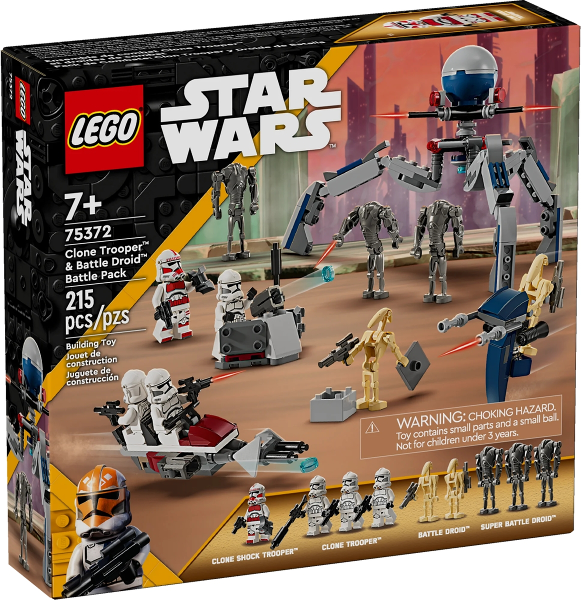 Box art for LEGO Star Wars Clone Trooper & Battle Droid Battle Pack 75372