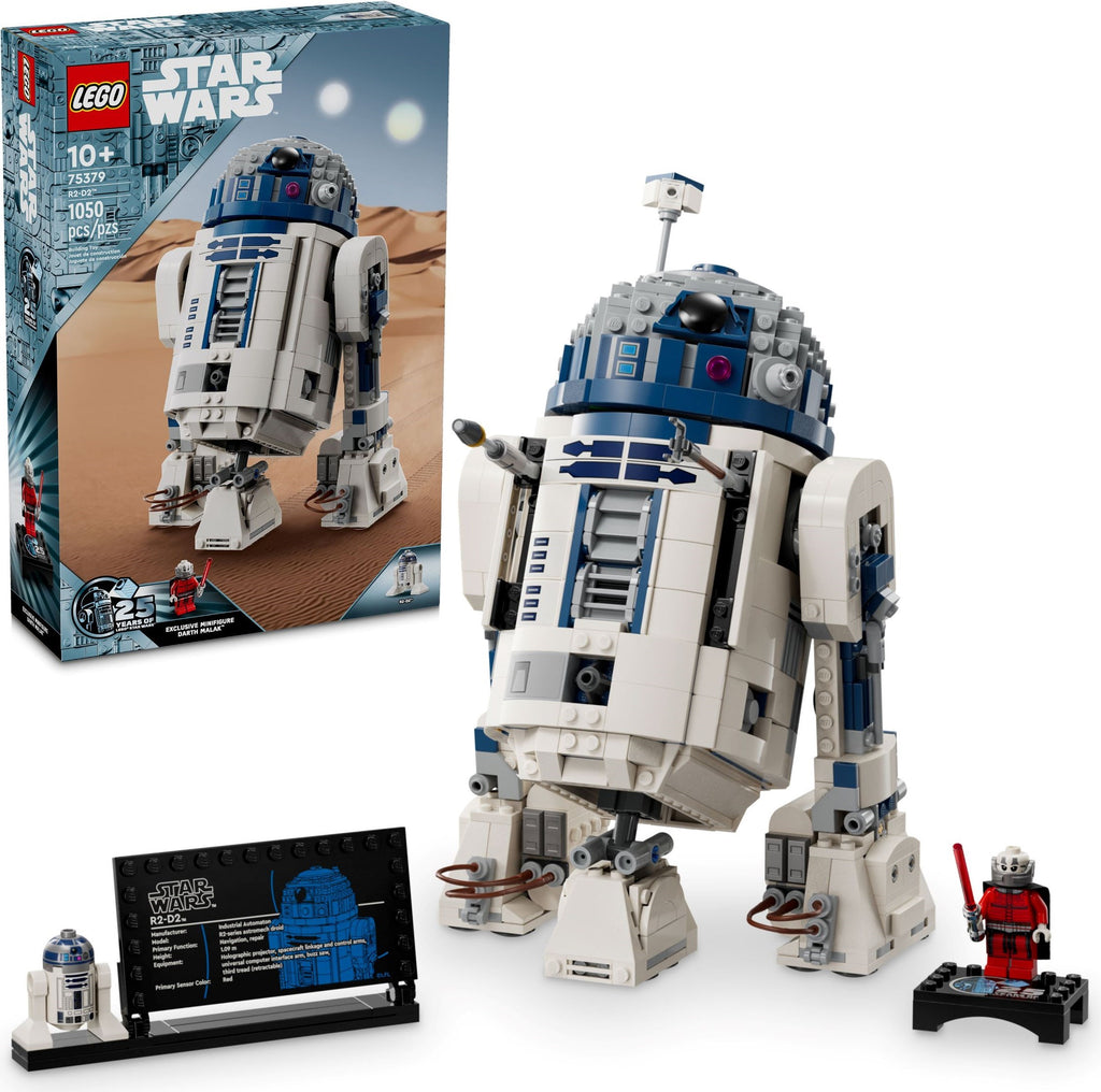 Box art and display for LEGO Star Wars R2-D2 75379
