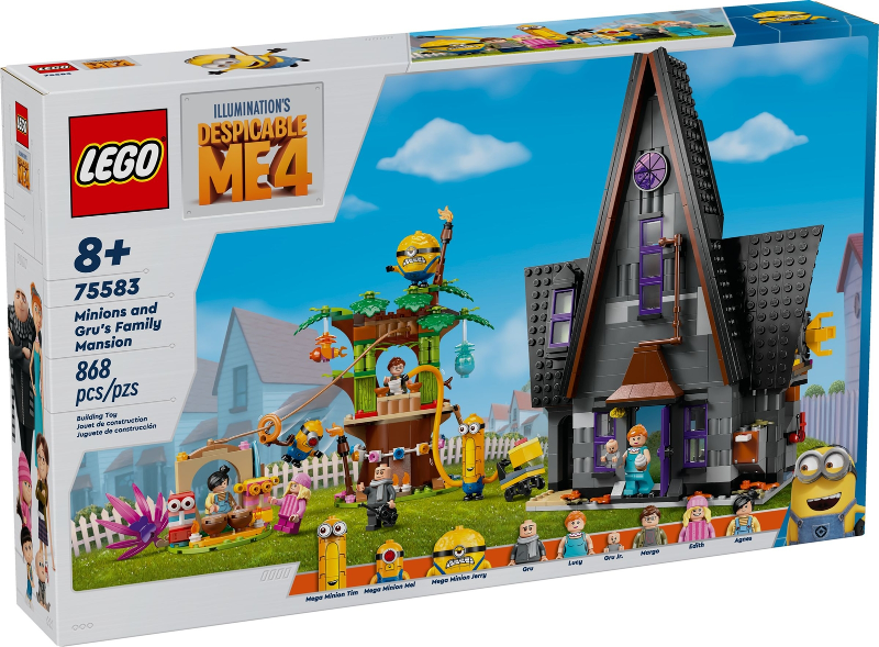 Box art for LEGO Despicable Me and Minions Minions and Gru's Family Mansion 75583