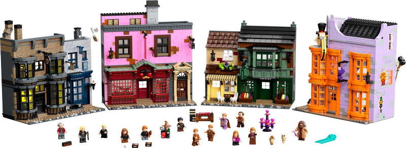 Display of LEGO Harry Potter Diagon Alley 75978