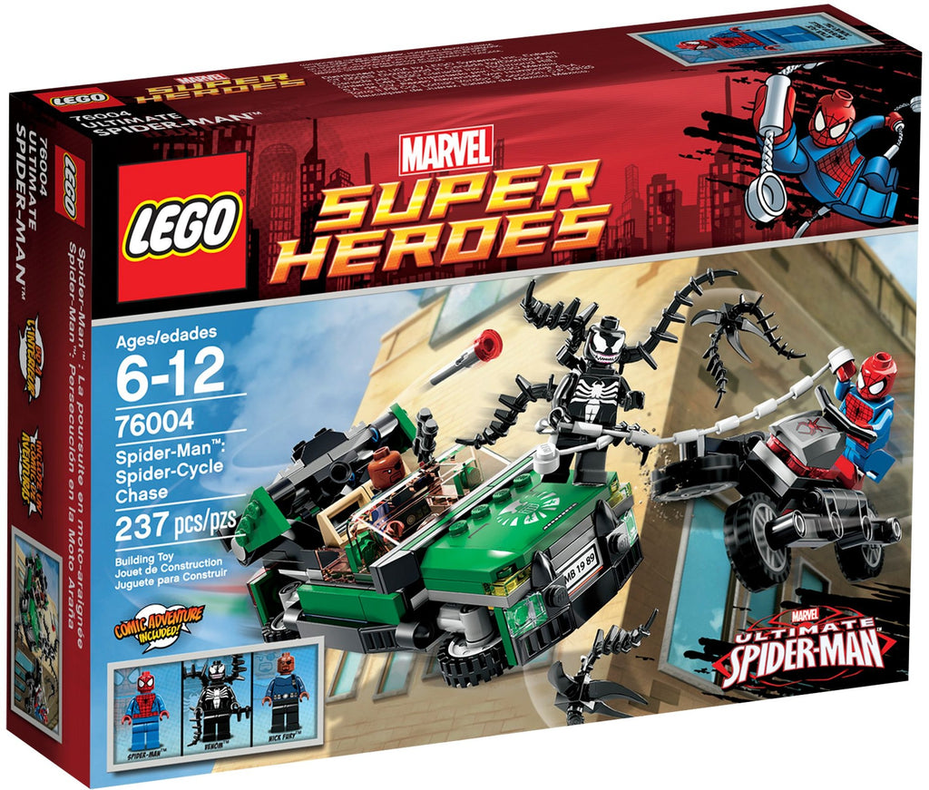 Box art for LEGO Marvel Super Heroes Spider-Man: Spider-Cycle Chase 76004