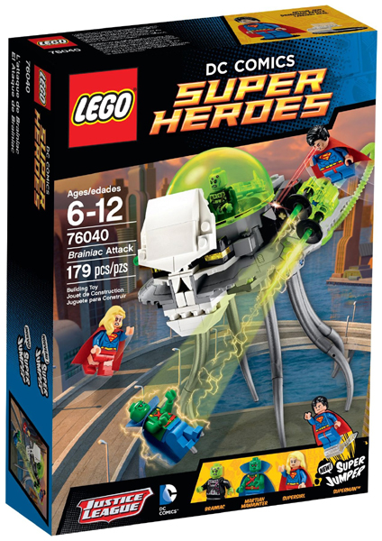 Box art for LEGO Super Heroes Brainiac Attack 76040