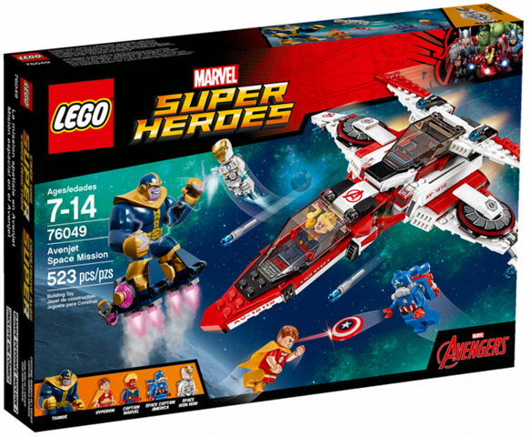 Box art for LEGO Super Heroes Avenjet Space Mission 76049