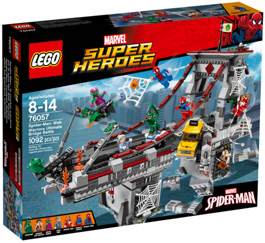 Box art for LEGO Super Heroes Spider-Man: Web Warriors Ultimate Bridge Battle 76057