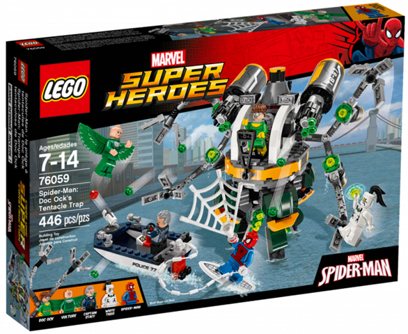 Box art for LEGO Super Heroes Spider-Man: Doc Ock's Tentacle Trap 76059