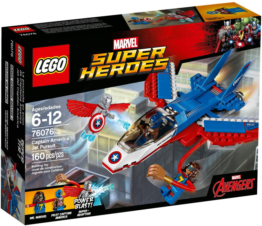 Box art for LEGO Marvel Super Heroes Captain America Jet Pursuit 76076