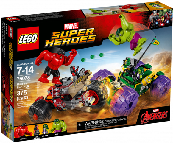 Box art for LEGO Super Heroes Hulk vs. Red Hulk 76078