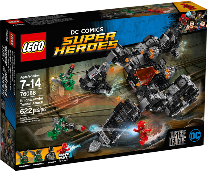 Box art for LEGO Super Heroes Knightcrawler Tunnel Attack 76086