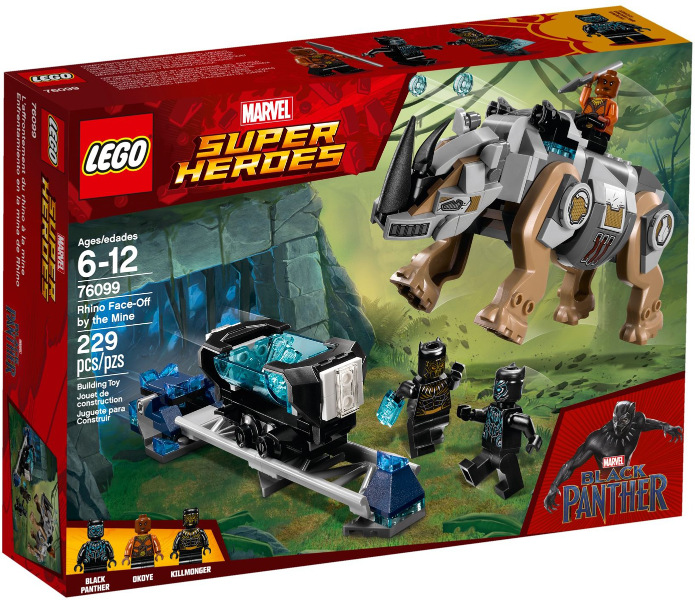 Box art for LEGO Super Heroes Rhino Face-Off by the Mine 76099