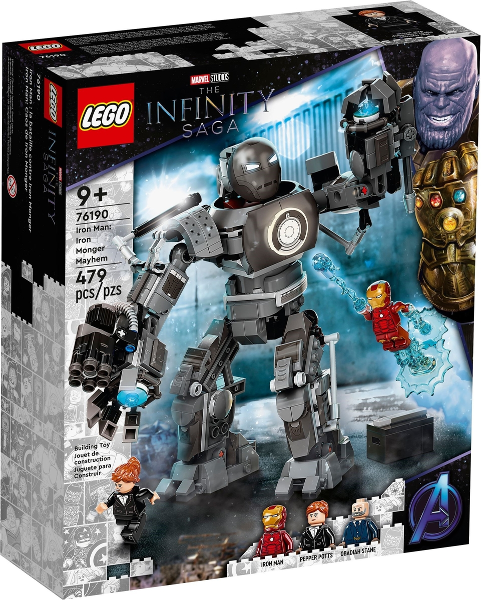 Box art for LEGO Super Heroes Iron Man: Iron Monger Mayhem 76190