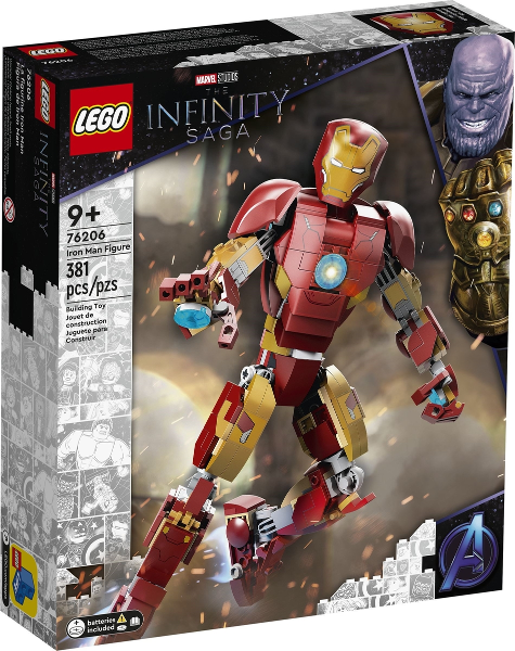 Box art for LEGO Super Heroes Iron Man Figure 76206