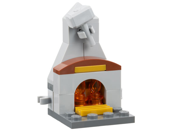Box art for LEGO Holiday & Event Advent Calendar 2023, Super Heroes, Avengers (Day 11), Fireplace with Mjolnir Hammer 76267-12