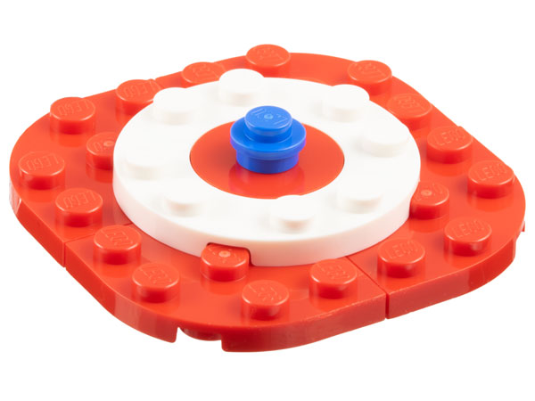 Box art for LEGO Holiday & Event Advent Calendar 2023, Super Heroes, Avengers (Day 23), Tree Skirt with Captain America's Shield Colors 76267-24