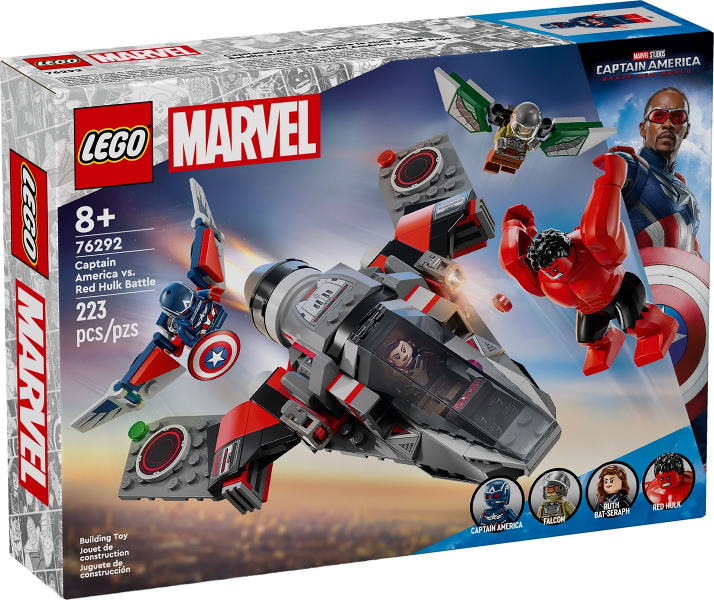 Box art for LEGO Super Heroes Captain America vs. Red Hulk Battle 76292
