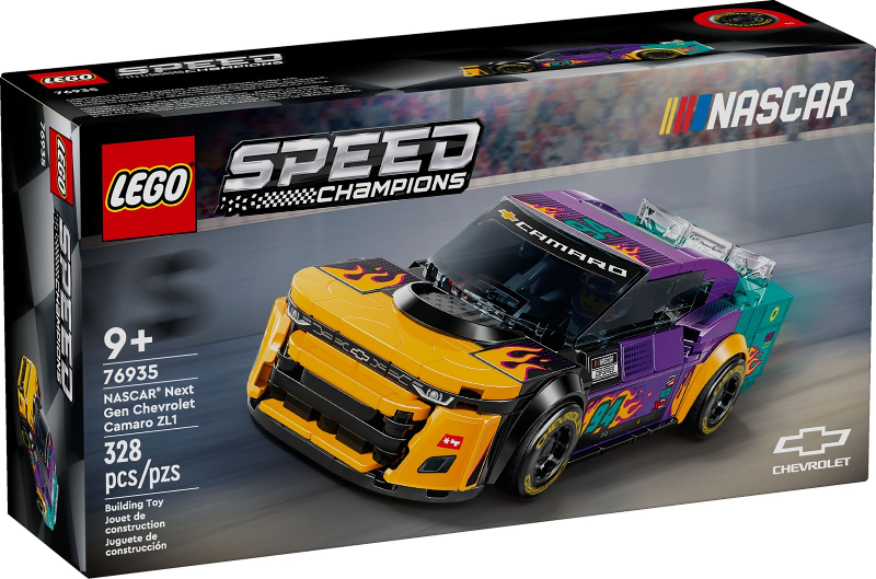 Box art for LEGO SPEED CHAMPIONS NASCAR Next Gen Chevrolet Camaro ZL1 76935