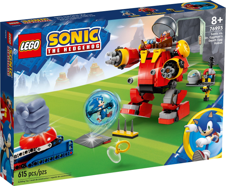 Box art for LEGO Sonic the Hedgehog Sonic vs. Dr. Eggman's Death Egg Robot 76993