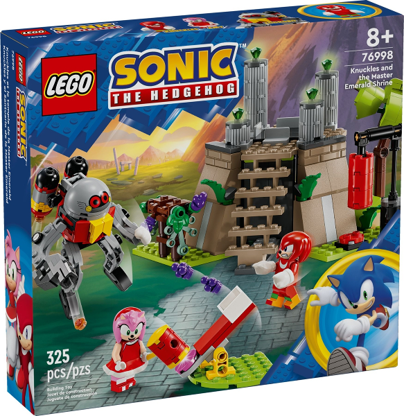 Box art for LEGO Sonic the Hedgehog Knuckles and the Master Emerald Shrine 76998