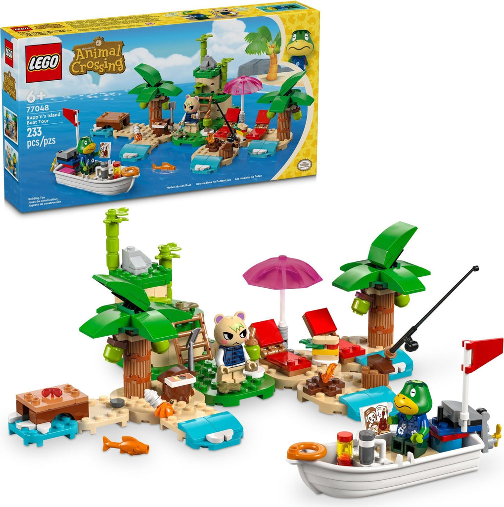 Box art and display for LEGO Animal Crossing Kapp'n's Island Boat Tour 77048