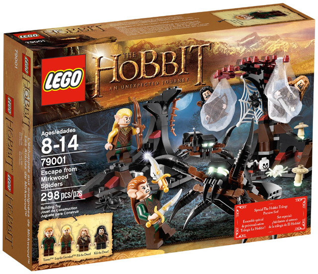 Box art for LEGO The Hobbit and The Lord of the Rings Escape from Mirkwood Spiders 79001