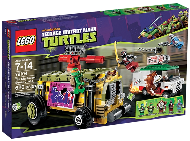 Box art for LEGO Teenage Mutant Ninja Turtles The Shellraiser Street Chase {Train Base Version} 79104