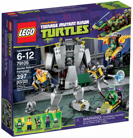 Box art for LEGO Teenage Mutant Ninja Turtles Baxter Robot Rampage 79105