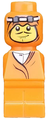 This LEGO minifigure is called, Microfigure Ramses Pyramid Adventurer Orange (4560461) . It's minifig ID is 85863pb008.