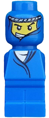 This LEGO minifigure is called, Microfigure Ramses Pyramid Adventurer Blue (4560459) . It's minifig ID is 85863pb009.