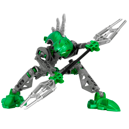Display of LEGO Bionicle Lerahk 8589