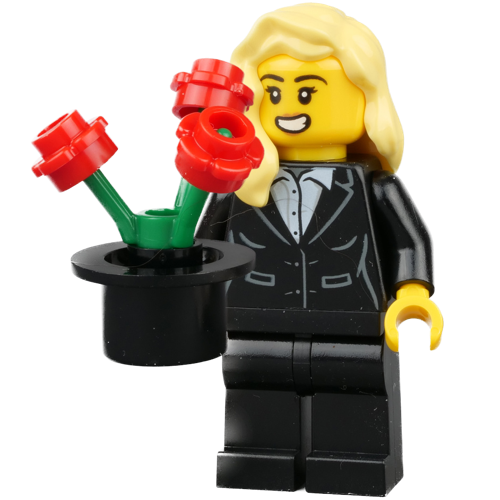 This LEGO minifigure is called, Magician . It's minifig ID is twn457.