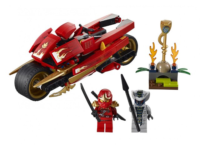 Display for LEGO NINJAGO Kai's Blade Cycle 9441