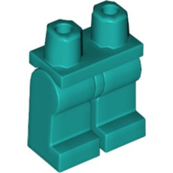 Display of LEGO part no. 970c00 Hips and Legs Plain which is a Dark Turquoise Hips and Legs Plain