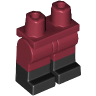 LEGO Minifigure Part 970c00pb0411 Hips and Legs with Black Boots Pattern