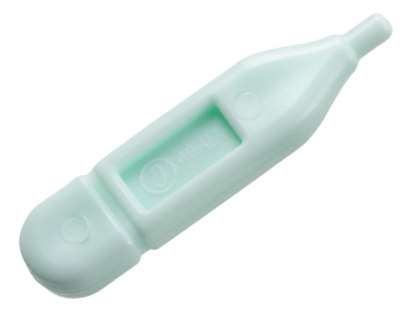 Display of LEGO part no. 98393d which is a Light Aqua Friends Accessories Medical Thermometer 