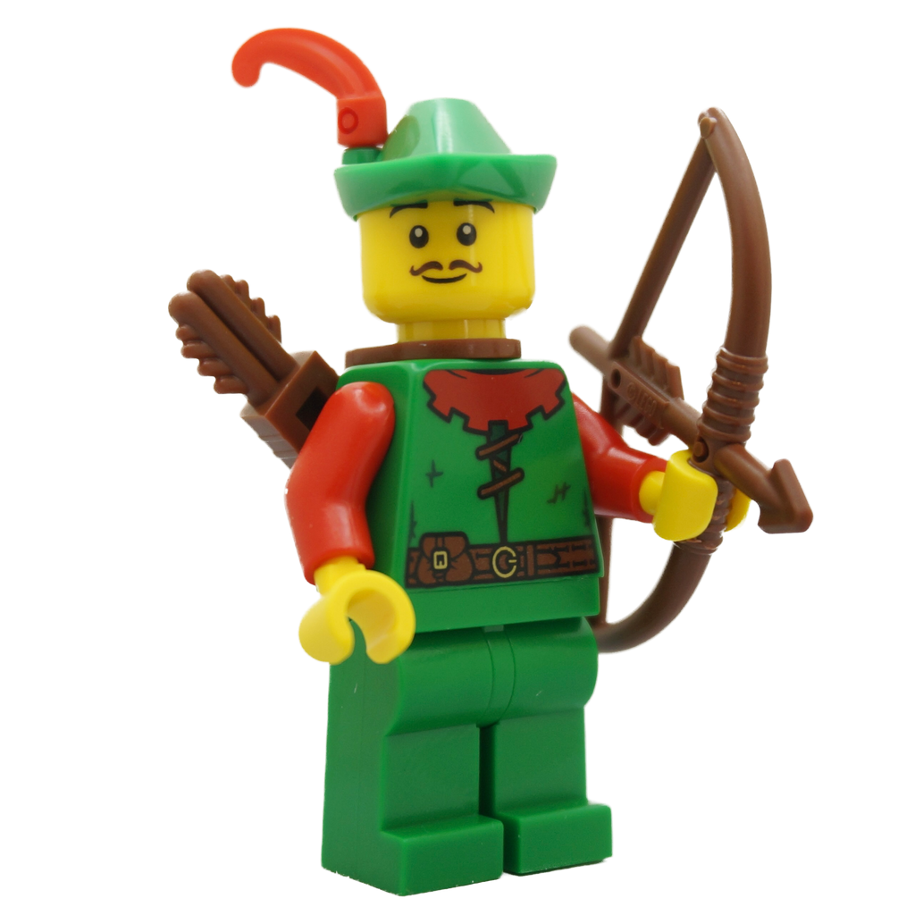 Display of LEGO Castle Forestman with Moustache cas571
