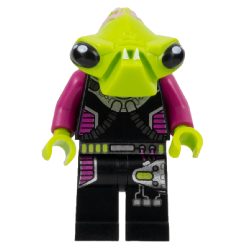 Display of LEGO Minifigure Alien Pilot ac002