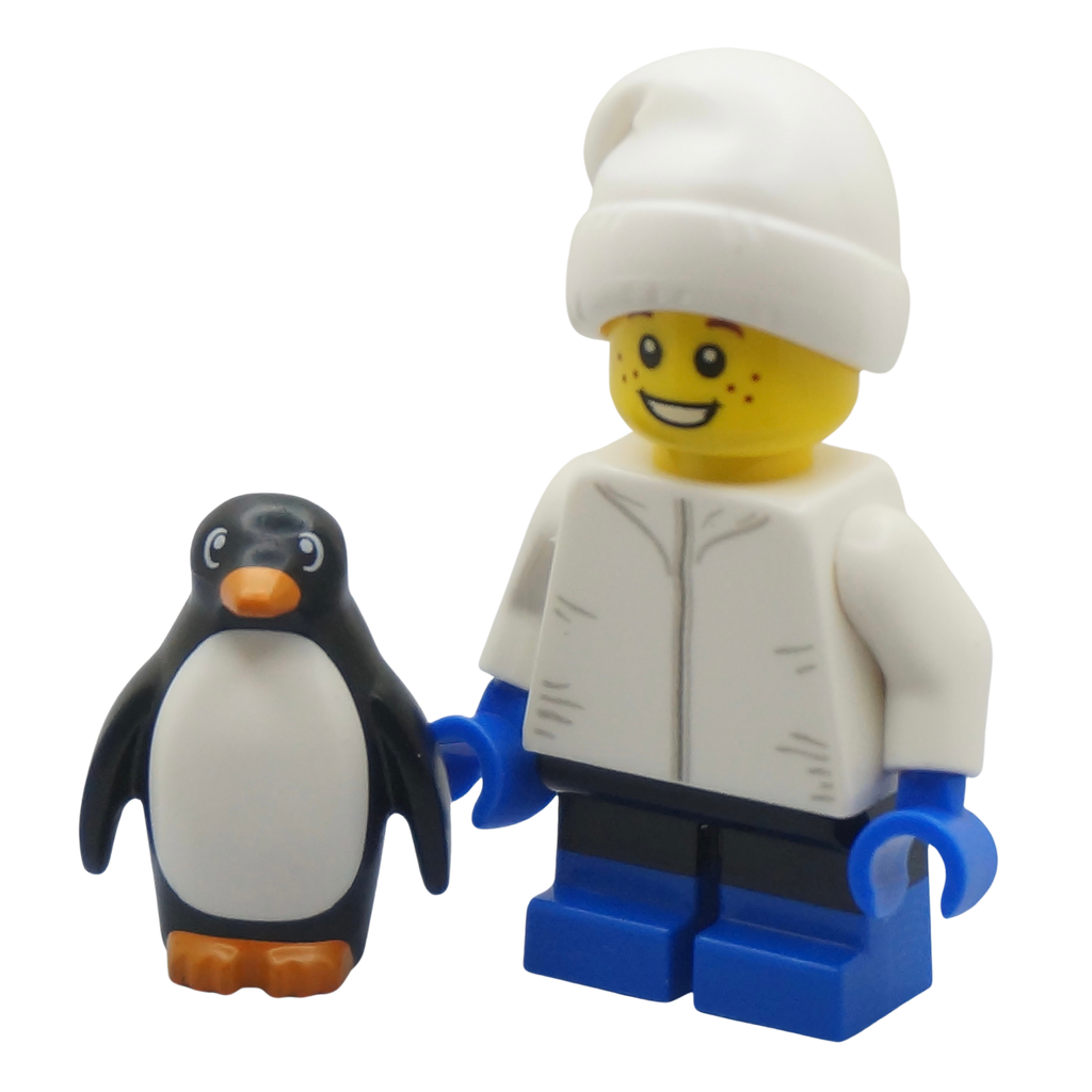 This LEGO minifigure is called, Penguin Boy . It's minifig ID is hol210.