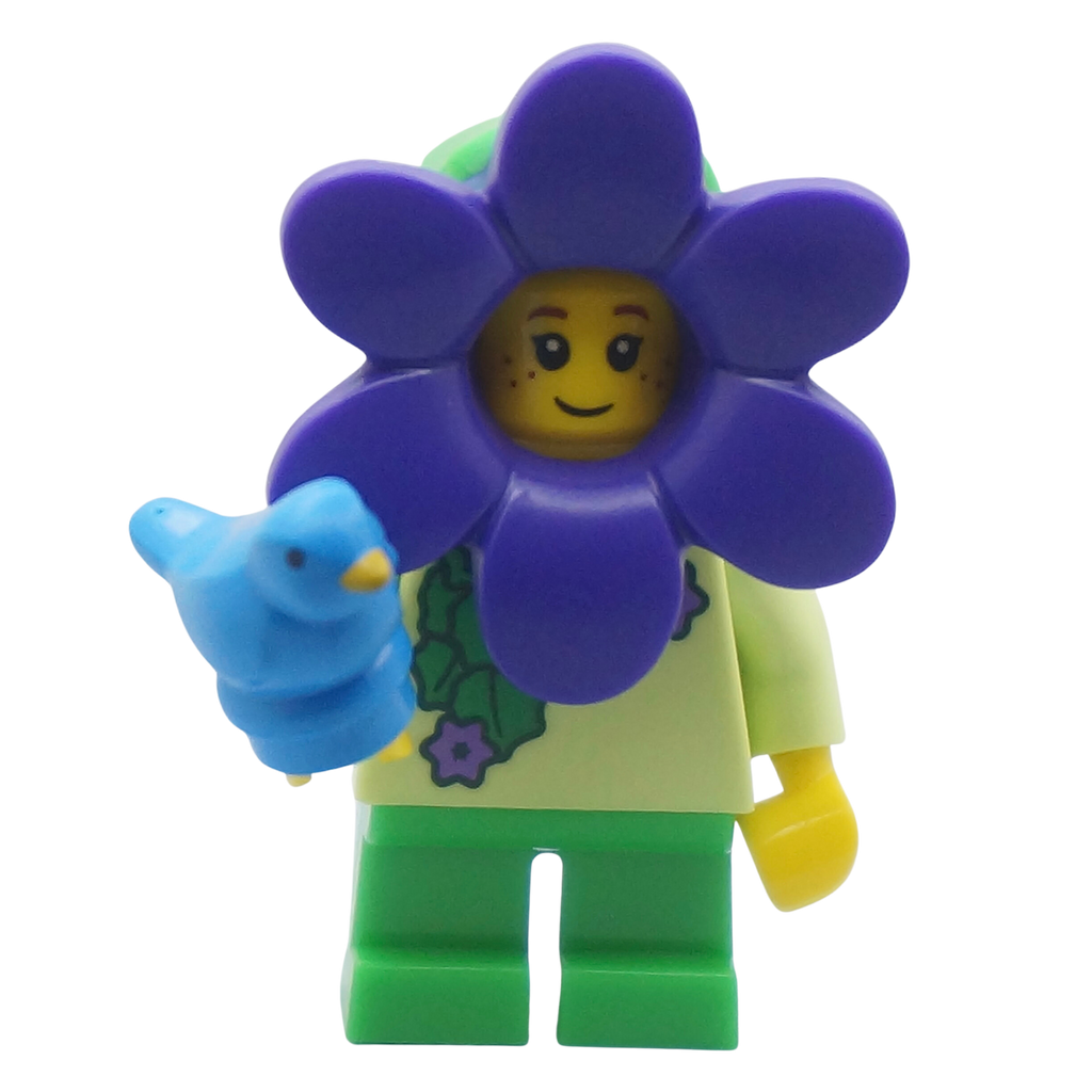Display of LEGO BAM Minifigure Flower Girl