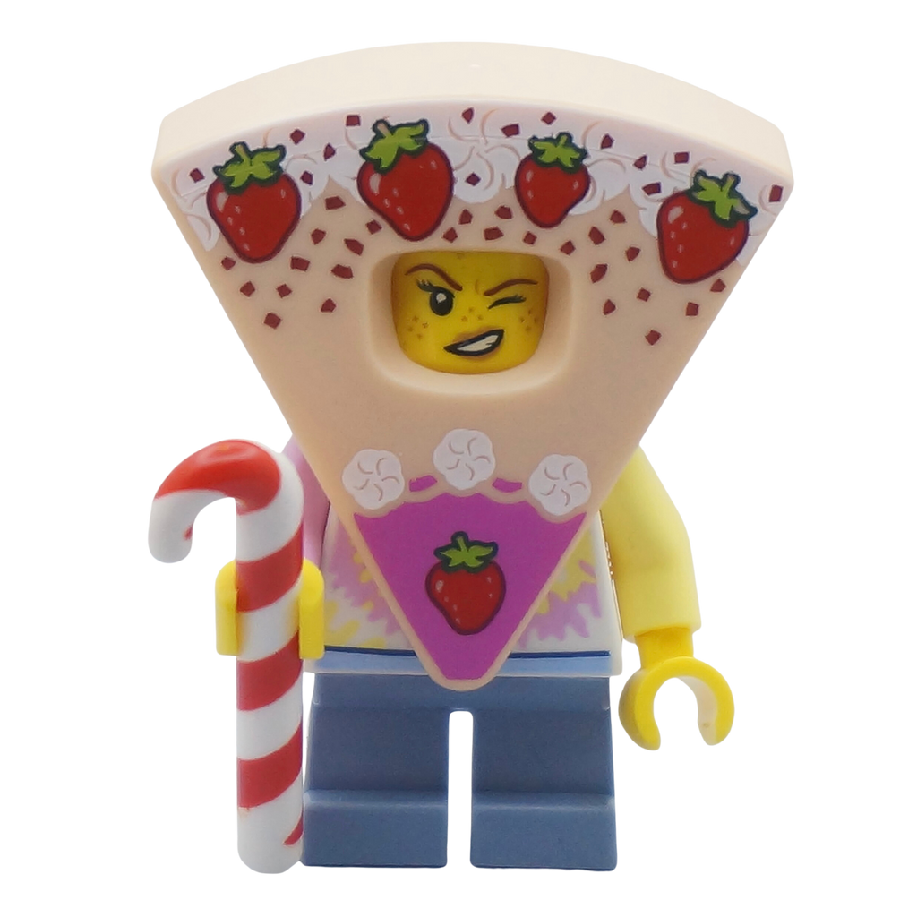 Display of LEGO BAM Minifigure Strawberry Shortcake Costume Girl