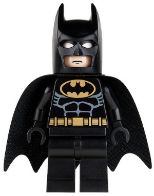 This LEGO minifigure is called, Batman, Black Suit, Black Mask . It's minifig ID is bat002.