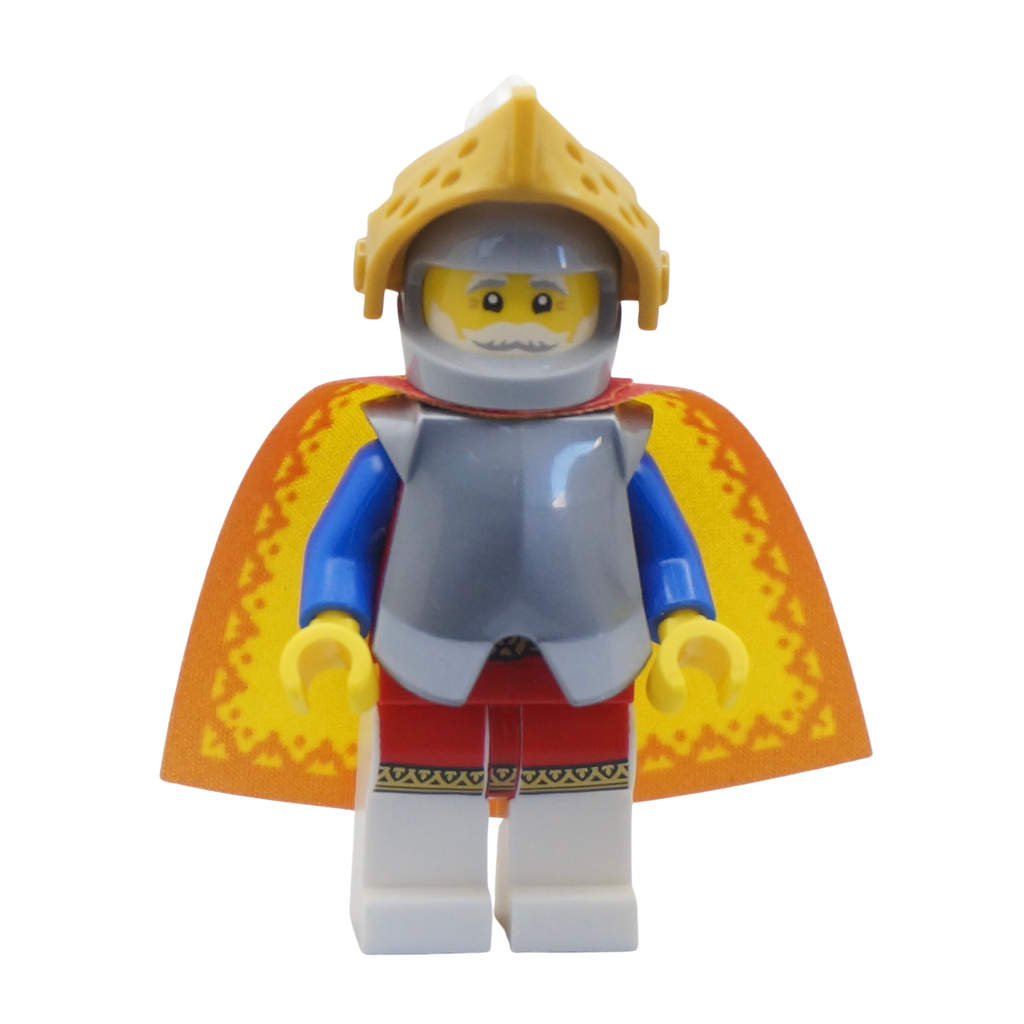 Display of LEGO Minifigure Lord of the Brave Lion Knights cas568bk01