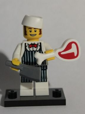 Display for LEGO Collectible Minifigures Butcher, Series 6 