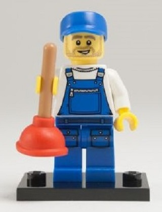 Display for LEGO Collectible Minifigures Plumber, Series 9 