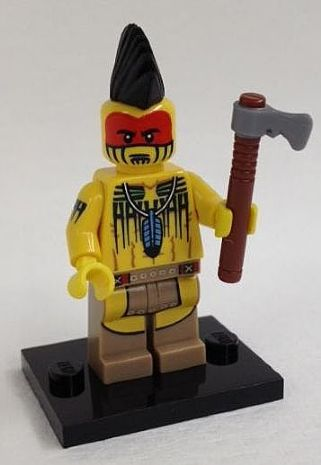 Box art for LEGO Collectible Minifigures Tomahawk Warrior, Series 10 