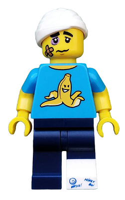 This LEGO minifigure is called, Clumsy Guy, Series 15 (Minifigure Only without Stand and Accessories) . It's minifig ID is col231.