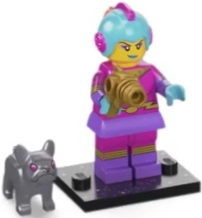Box art for LEGO Collectible Minifigures Retro Space Heroine, Series 26 